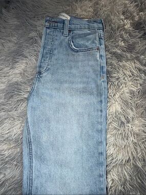 Denim Forum Light Blue Straight Leg Jeans